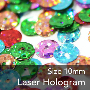 Round Cup Sequins - Laser Hologram - 10mm
