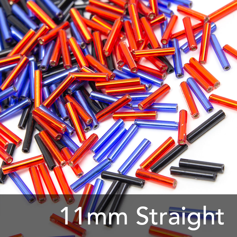 Straight Preciosa Bugle Beads - 11mm