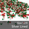 Silver-Lined Round Glass Seed Beads - 12/0 1.9mm
