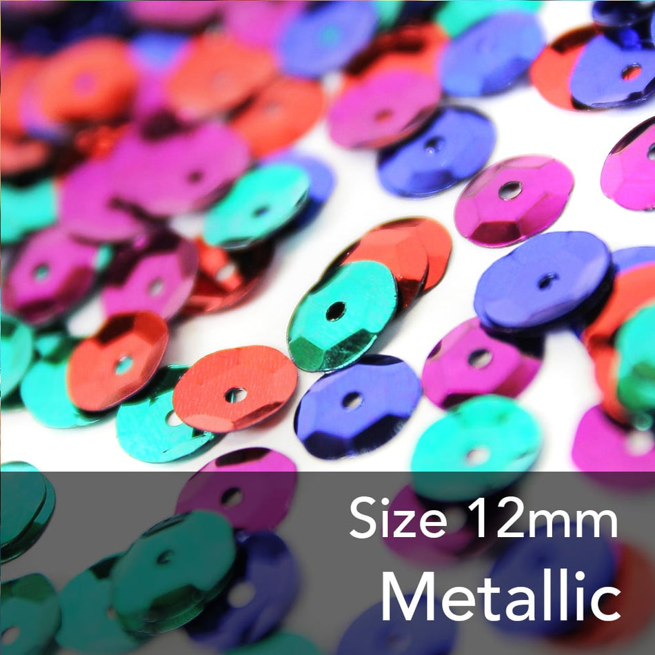 Round Cup Sequins - Metallic - 12mm
