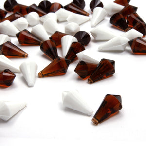 Diamond Faceted Teardrop Beads - Horizontal Drilled - 18x9mm (24 Pack)