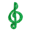 Treble Clef Sequin & Beaded Motif - Large