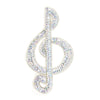 Treble Clef Sequin & Beaded Motif - Large