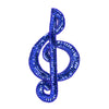 Treble Clef Sequin & Beaded Motif - Large