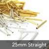 Straight Preciosa Bugle Beads - 25mm