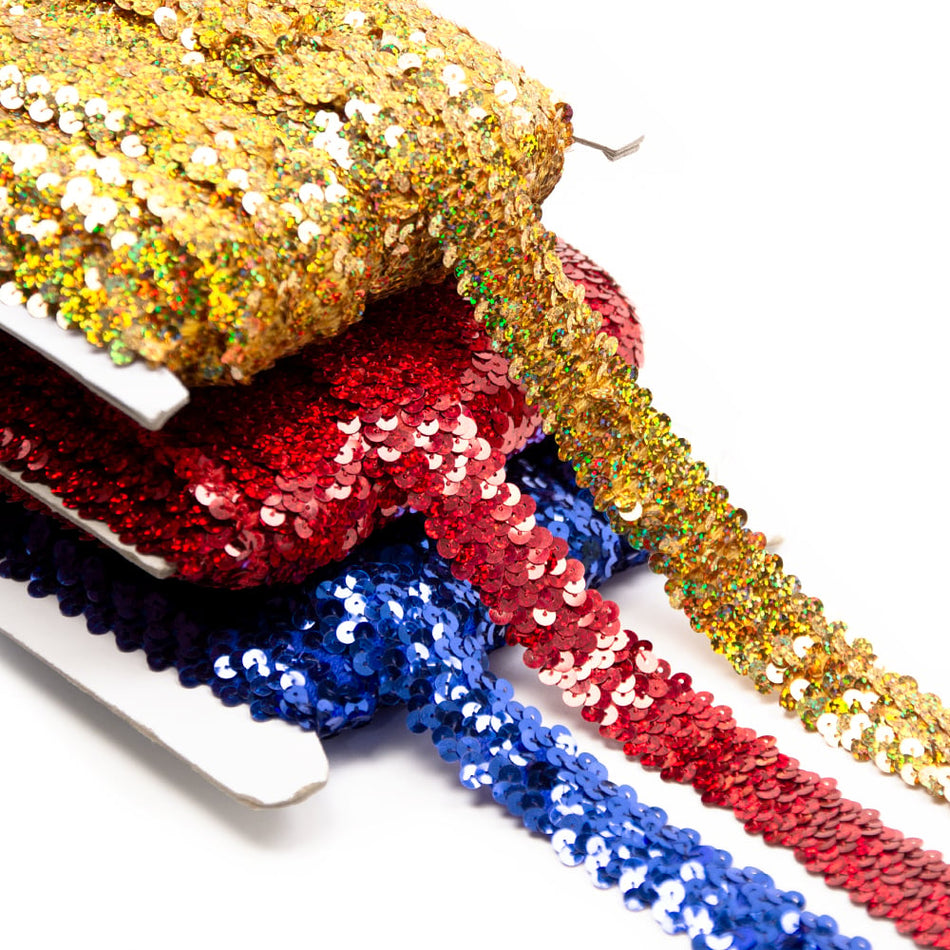 3-Row Stretch Sequin Trim