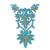 Swirl Crest Iron-On Embroidered Motif