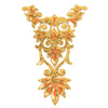 Swirl Crest Iron-On Embroidered Motif