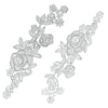 Rose Guipure Lace Motif - Metallic (Pair)