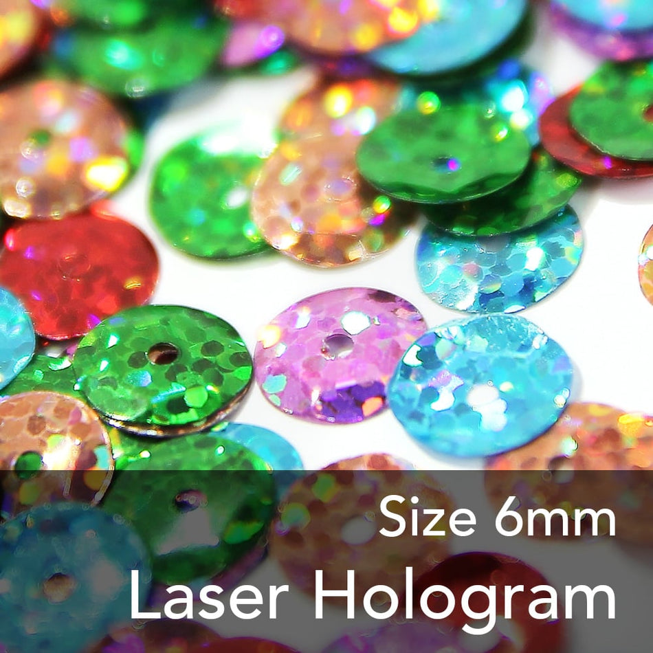 Round Cup Sequins - Laser Hologram - 6mm