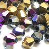 Glass Bicone Faceted Bead - 6mm - Metallic (36 Pack)