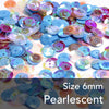 Round Cup Sequins - Pearlescent - 6mm