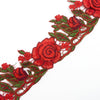 Roses & Leaves Embroidered Trim