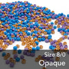Opaque Round Glass Seed Beads - 8/0 3mm