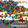 Transparent Round Glass Seed Beads - 8/0 3mm