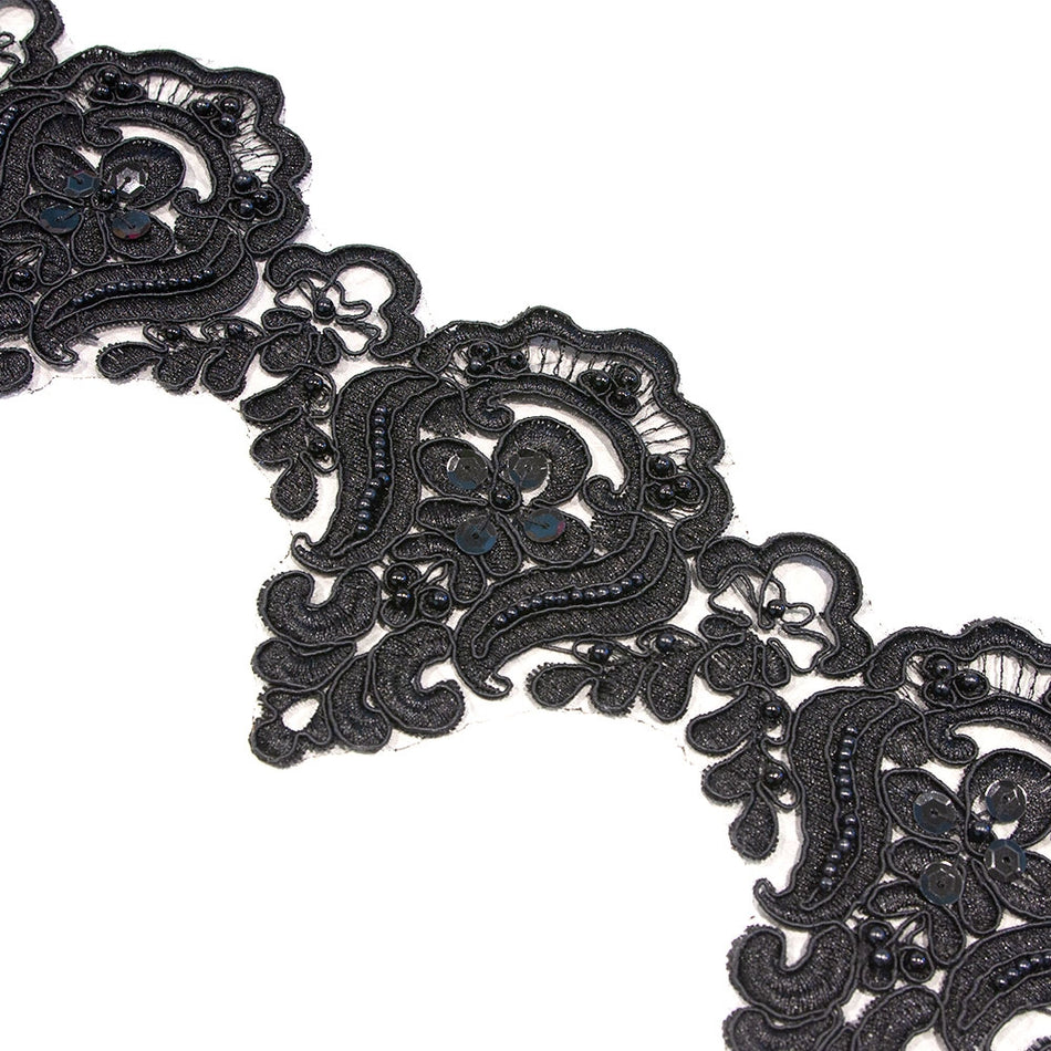 Lace Trim w Sequins & Beading