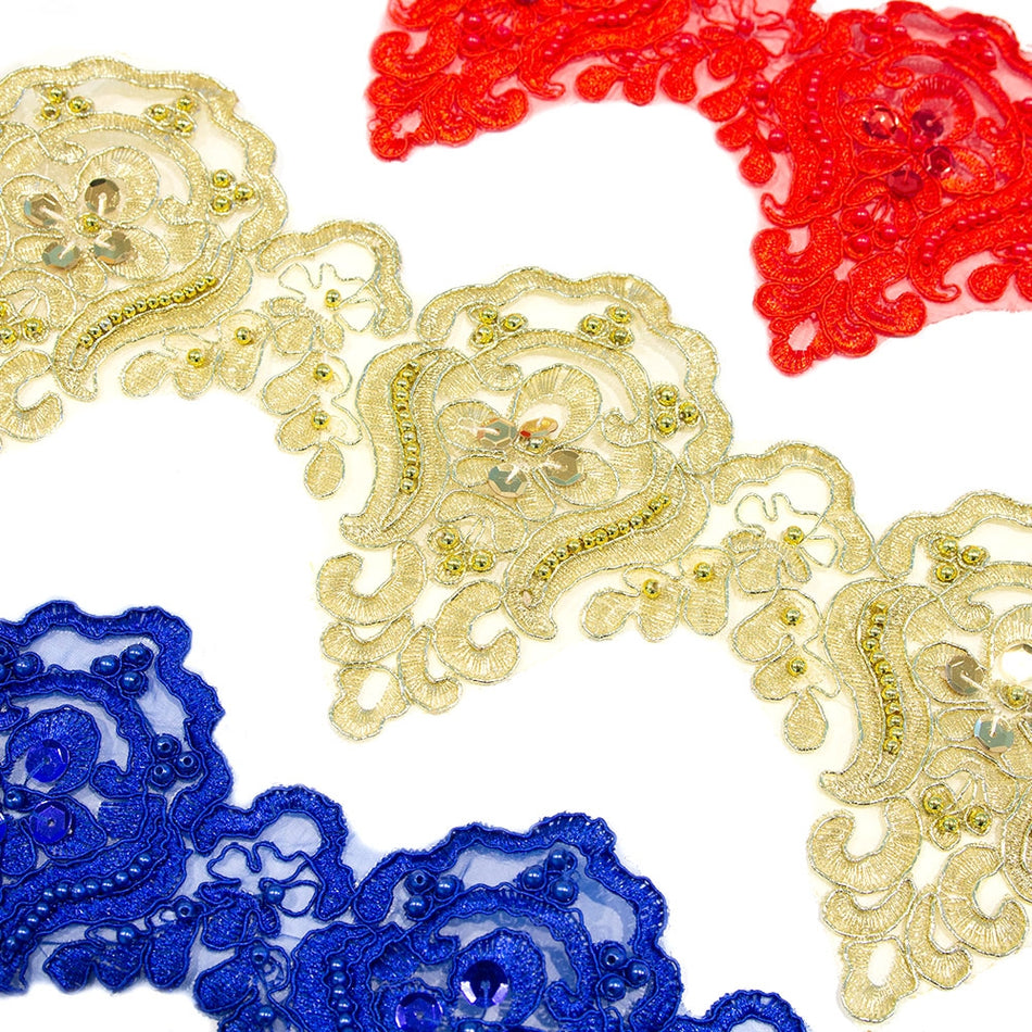 Lace Trim w Sequins & Beading