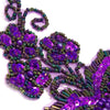 Grapewine Floral Sequin & Beaded Motif (Pair)