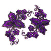 Grapewine Floral Sequin & Beaded Motif (Pair)