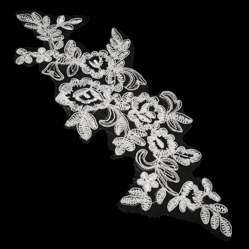 Small Rose Vine Lace Motif - Alencon