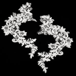 Daisy Trellis Lace Motif - Alencon (Pair)