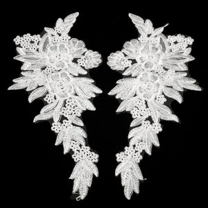Poppy Trellis Lace Motif - Alencon (Pair)