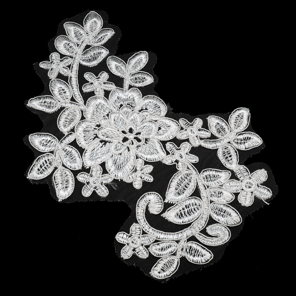 Peony Vine Lace Motif - Alencon