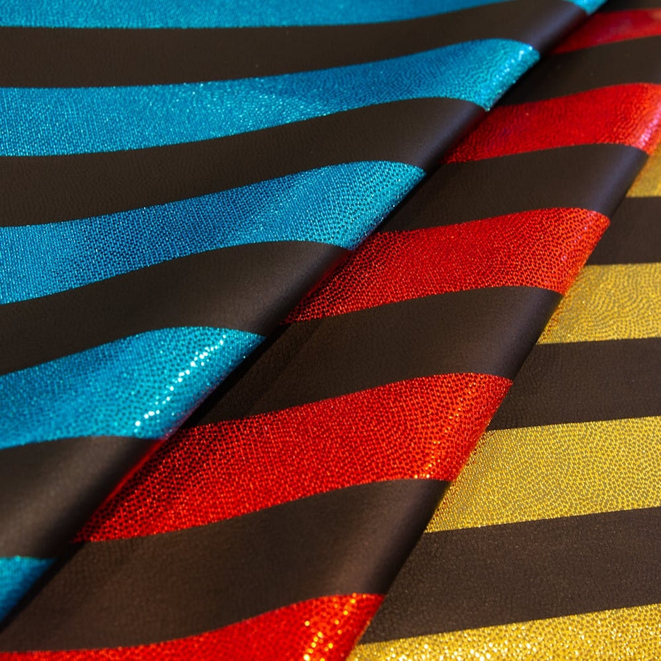 All-Sorts Stripe Foil/Fog Nylon Spandex
