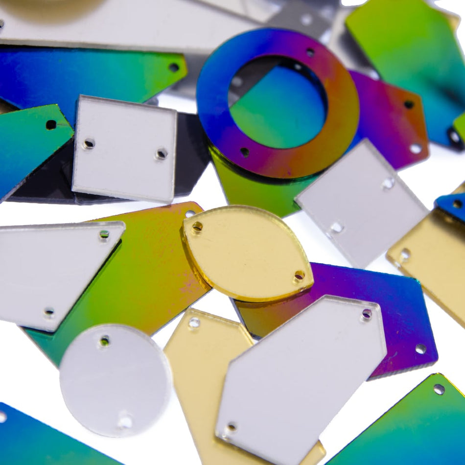 Acrylic Sew-on Mirror Pieces