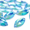 Horse Eye / Marquise Flat-Back Glass Sew-On Rhinestones (12 Pack)