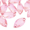 Horse Eye / Marquise Flat-Back Glass Sew-On Rhinestones (12 Pack)