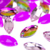 Horse Eye / Marquise Flat-Back Glass Sew-On Rhinestones (12 Pack)