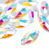 Horse Eye / Marquise Flat-Back Glass Sew-On Rhinestones (12 Pack)