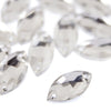 Horse Eye / Marquise Flat-Back Glass Sew-On Rhinestones (12 Pack)