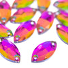 Horse Eye / Marquise Flat-Back Glass Sew-On Rhinestones (12 Pack)