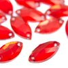 Horse Eye / Marquise Flat-Back Glass Sew-On Rhinestones (12 Pack)