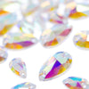 Teardrop / Pear Flat-Back Glass Sew-On Rhinestones (12 Pack)