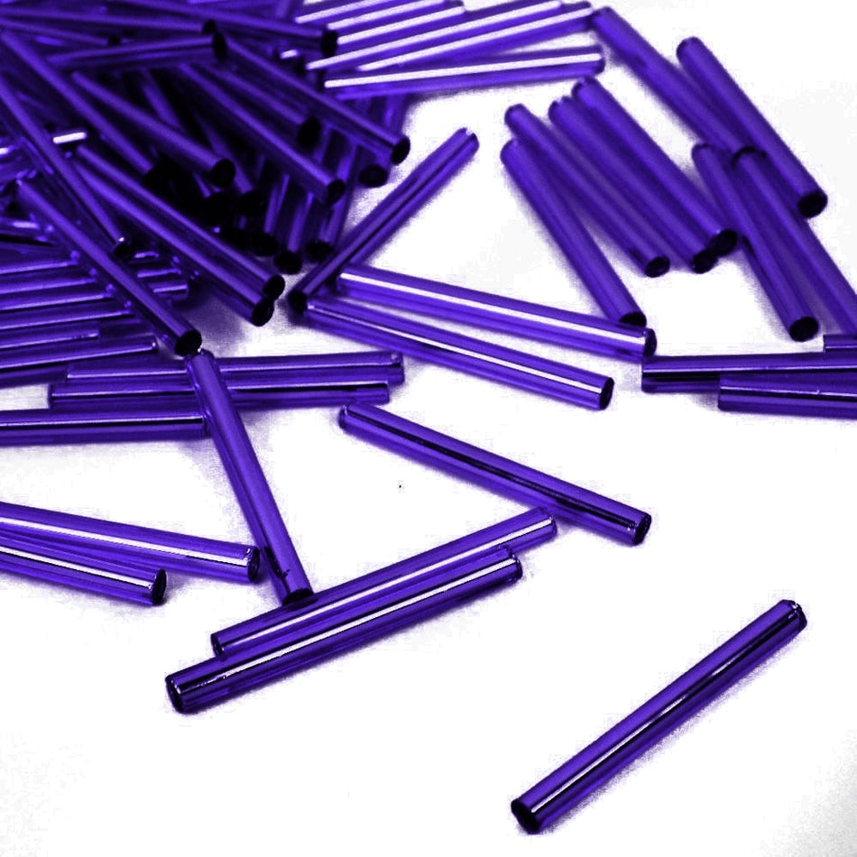 Straight Preciosa Bugle Beads - 25mm