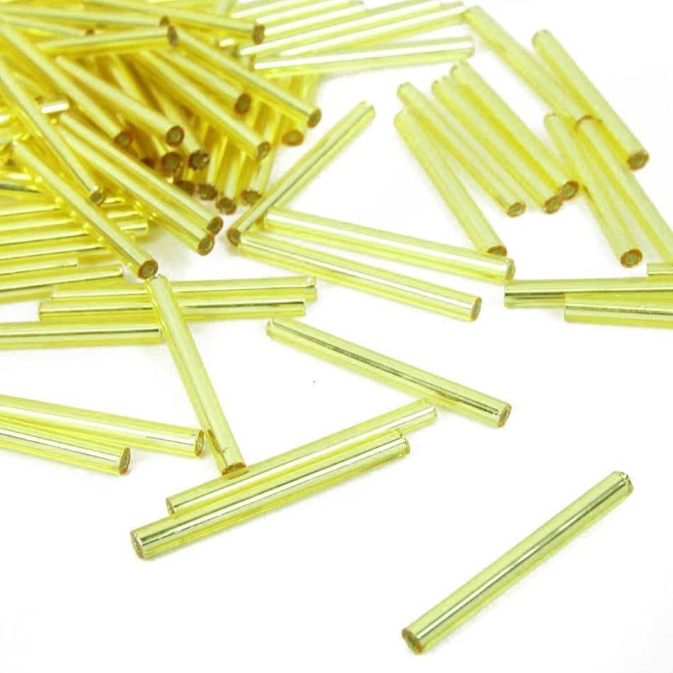 Straight Preciosa Bugle Beads - 25mm