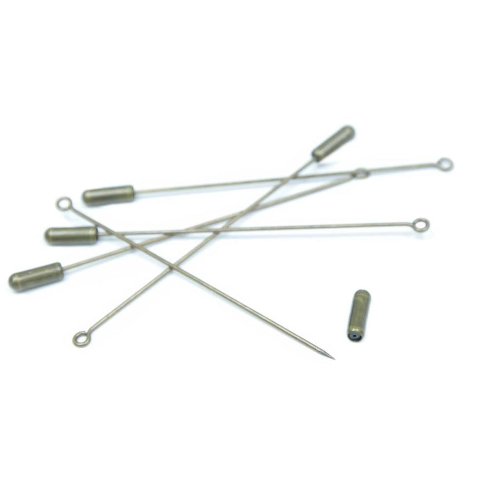 Hat Pin Blanks w Looped Head & Matching Clutch (5 Pack)