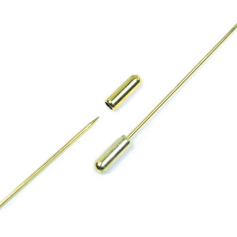 Hat Pin Blanks w Looped Head & Matching Clutch (5 Pack)