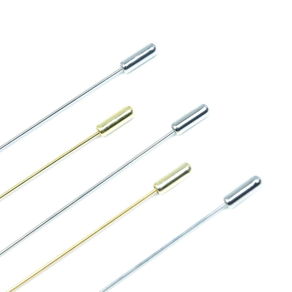 Hat Pin Blanks w Looped Head & Matching Clutch (5 Pack)