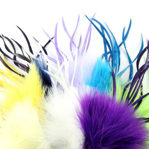 Marabou Tuft Feather Bunch w Spiky Biot