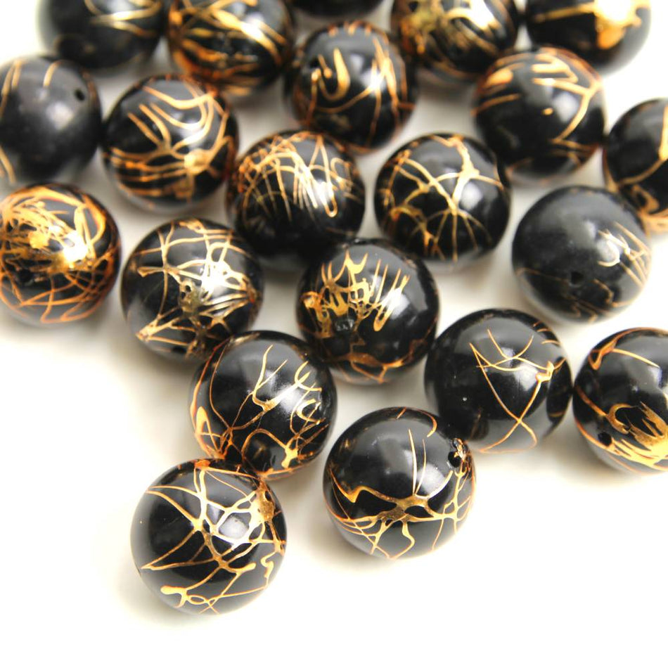 Spider Pearl Round Beads (24 Pack)
