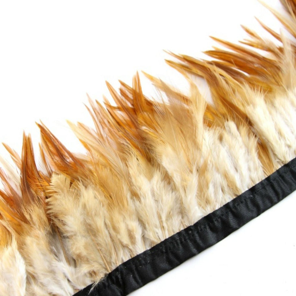 Hackle Feather Fringe - Natural Tones