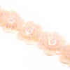 Camellia Flower Sequin Trim w Beaded Centre