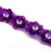 Camellia Flower Sequin Trim w Beaded Centre