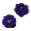 Flower Chiffon Diamante Pearl (Pair)