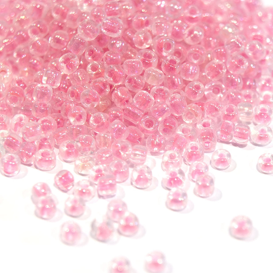 Colour-Lined Round Glass Seed Beads - 8/0 3.1mm