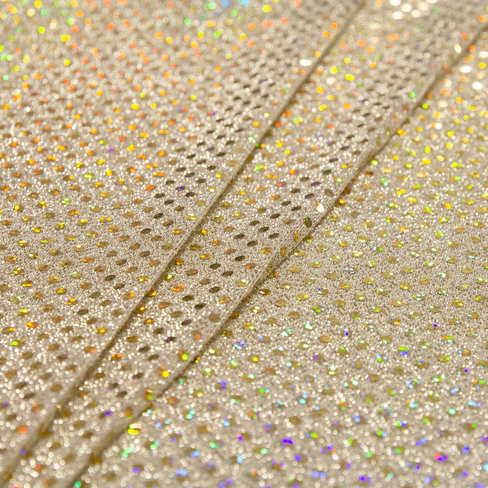 Disco Round Sequins on Mesh Net w Lurex - 3mm